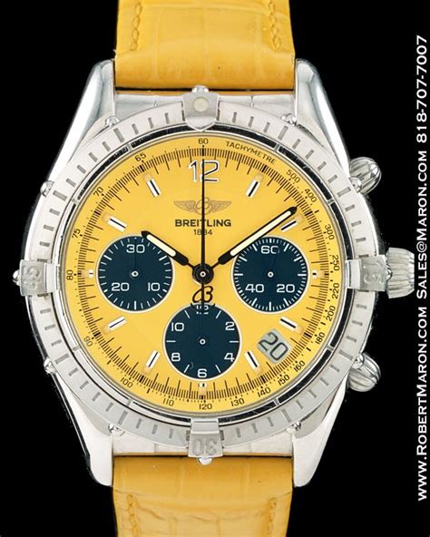 breitling a30012|breitling cockpit chronograph yellow.